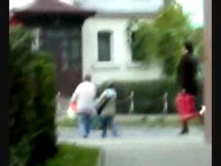 Besoffener auf dem Weg zur Arbeit!