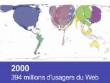 Évolution du nombre d'internautes dans le monde depuis 1990