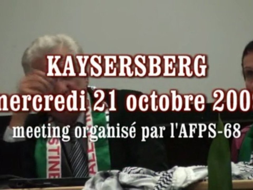 Intervention de l'UJFP à Kaysersberg 21.10.2009