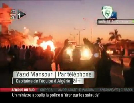 L'EN agréssés au Caire - Interview de Mansouri pour iTélé