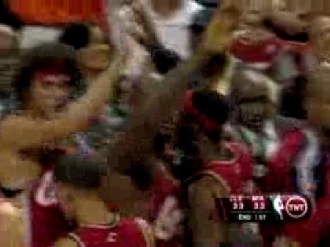 NBA LeBron James beats the buzzer with a long range shot aga