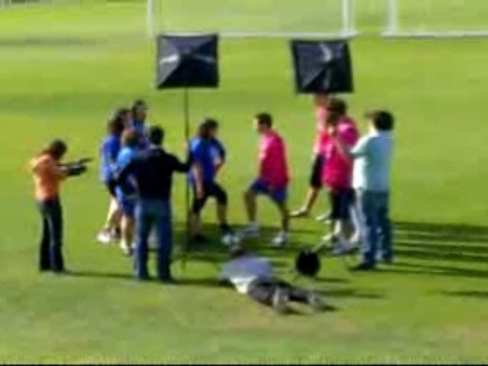 Olga poniendo recto a Colunga
