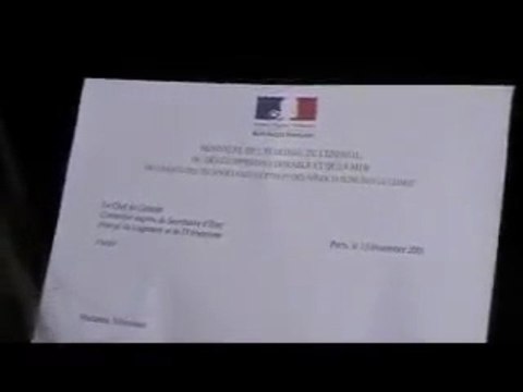 Le Collectif des Mal-logés en Colère chez Benoist Apparu