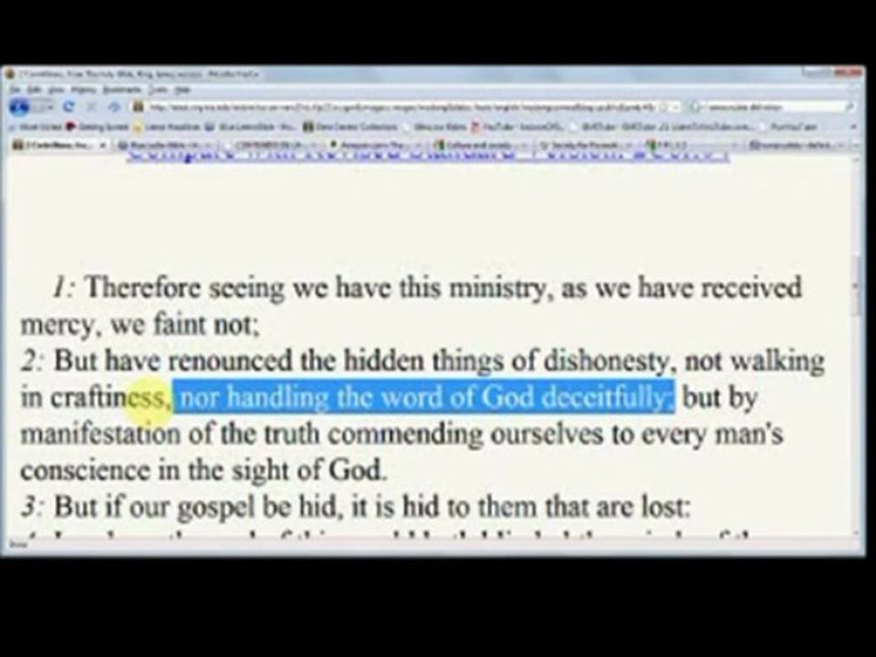 Pt.1 THE APOCRYPHA REMOVED