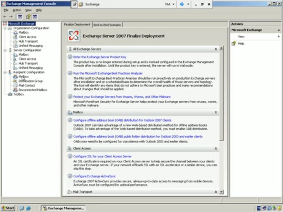 Exchange 2007 Installation without EdgeTransport Role