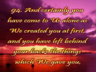 Chapter  (The Cattle)  Verses 86-103