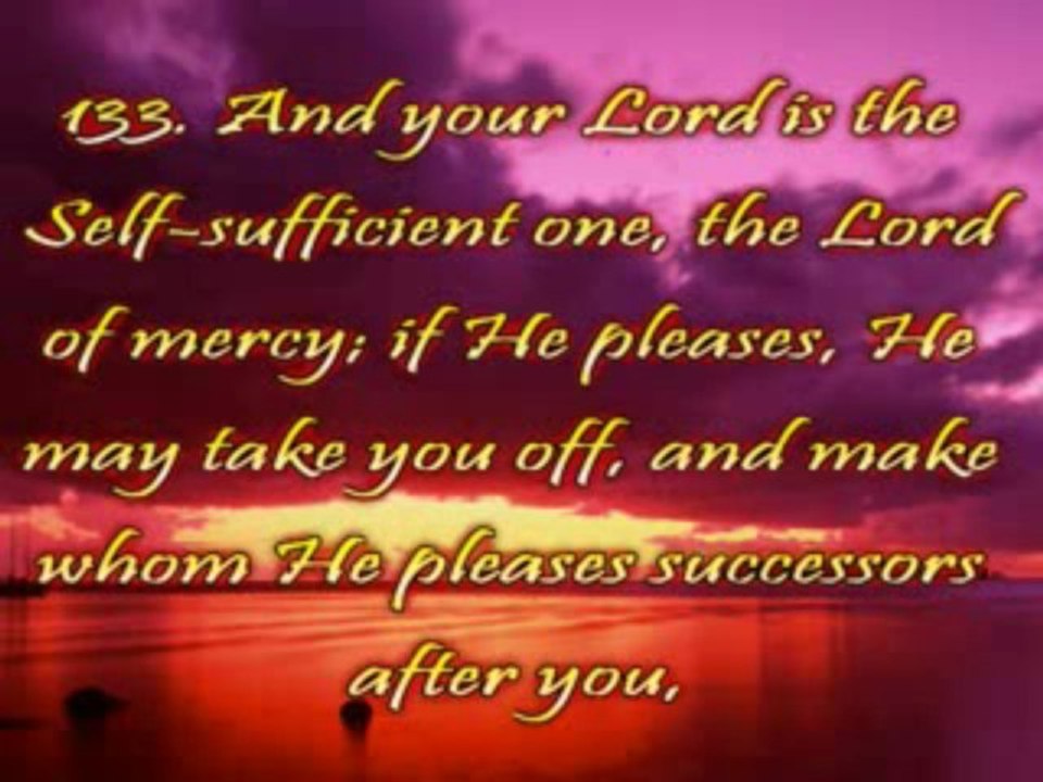 Chapter(The Cattle)  Verses 125-140