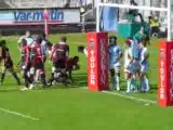 Essai du pack toulonnais - match RCT/Bougoin-Jallieu