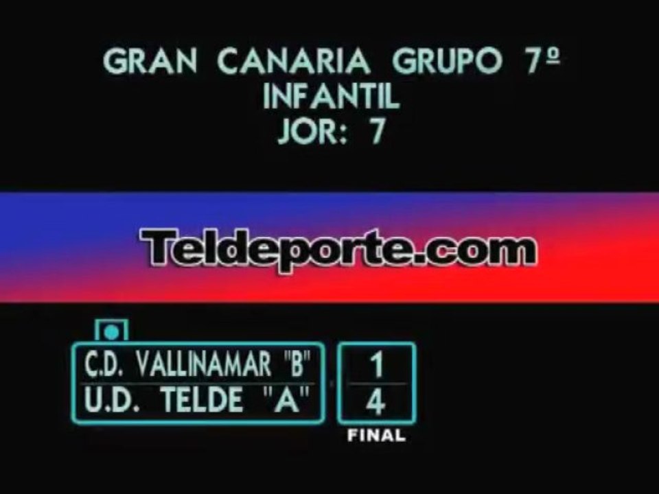 C.D. Vallinamar "B" 1- U.D. Telde "A" 4 Infan Grupo 7 Jor 7