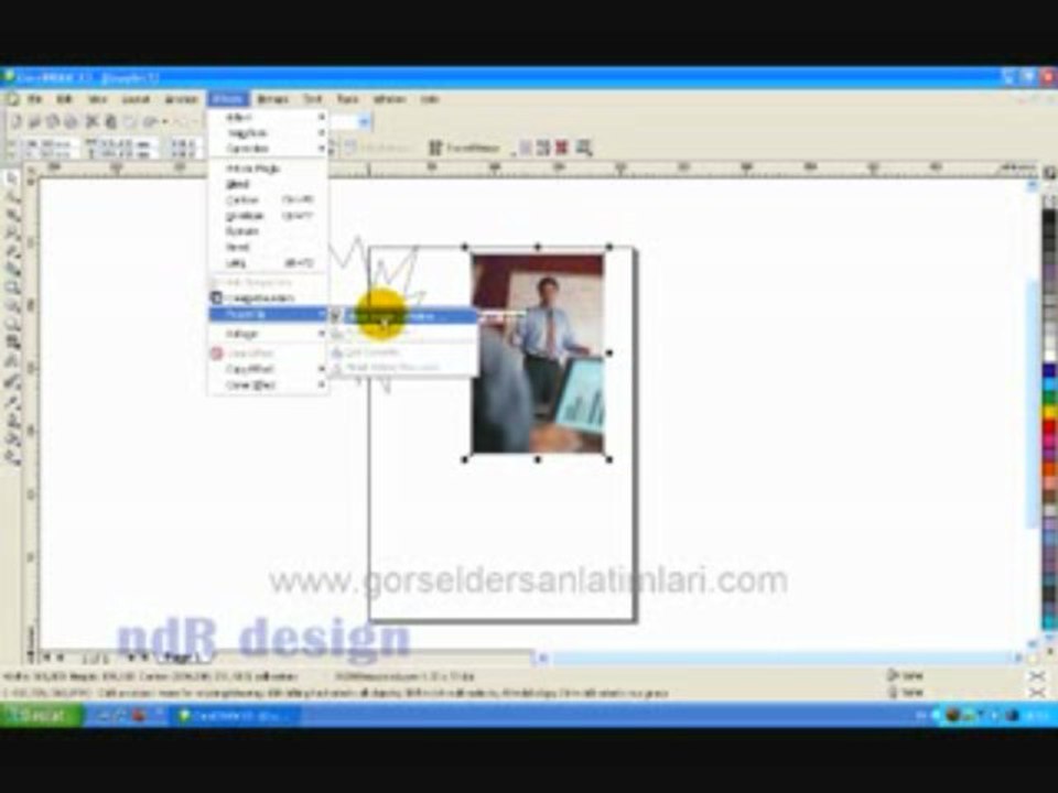 Corel Draw Resimleri Şekil İçine Almak