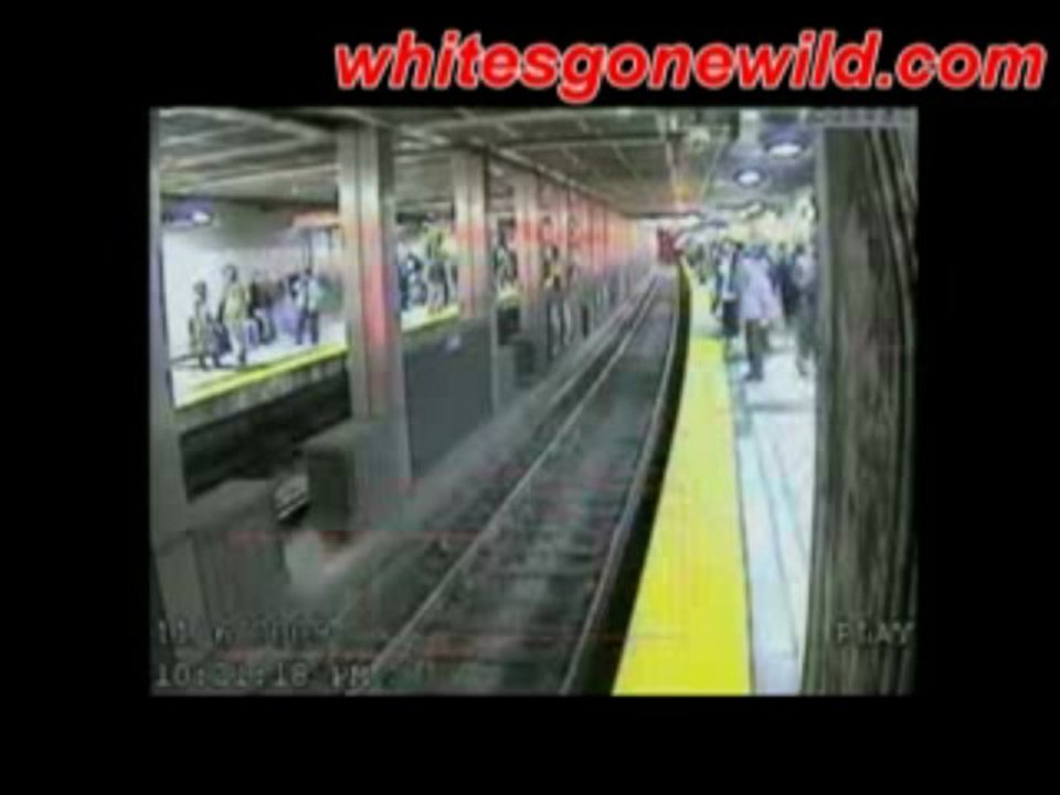 Drunk Woman Falls onto Track (Remix)