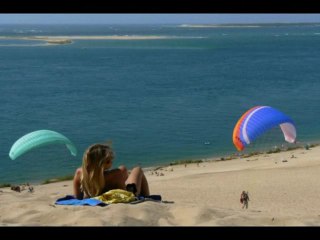 diaporama ; plage du pyla en été .