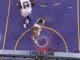 NBA Shannon Brown manages to jump out of the arena for a hig