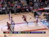 NBA Marco Belinelli hits a flying Sonny Weems on the backsid