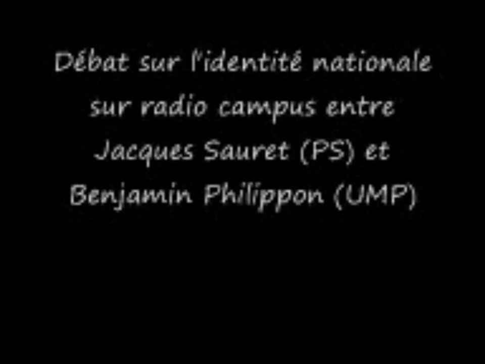 débat sur l'identité nationale sur radio campus Tours 1/3
