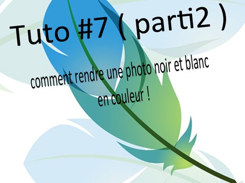 FreD || Tutorial photoshop#7( PARTI 2/2 )noir&blanc /couleur