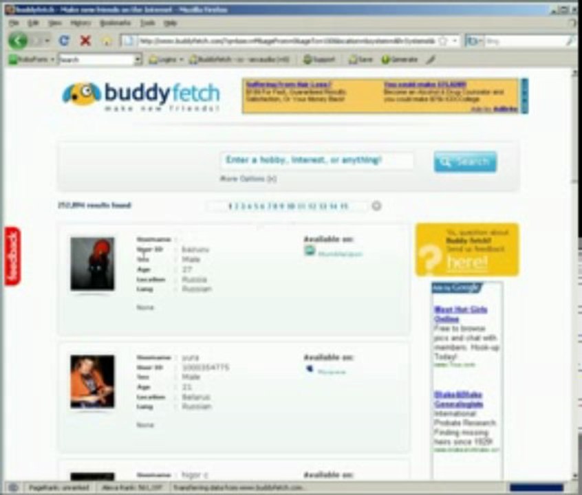 buddyfetch social search engine
