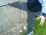 Guy Crushes Leg Kicking A Wall