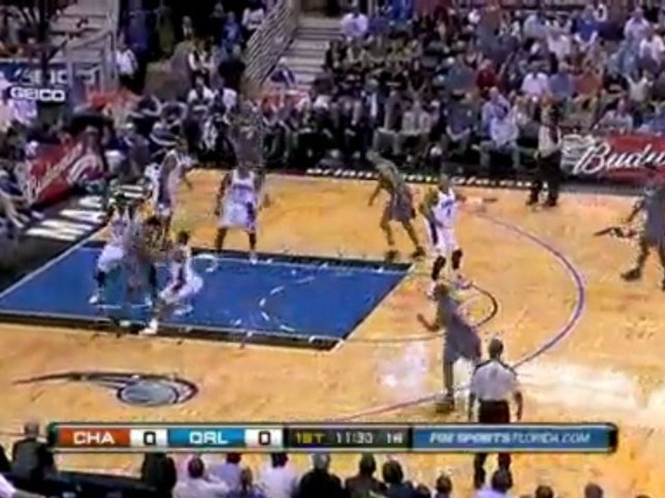NBA Dwight Howard BLOCK Gerald Wallace's hook shot.