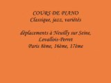 cours de piano traditionnels, classique, jazz, variétés
