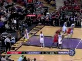 NBA Joakim Noah takes the pass and finishes with authority a