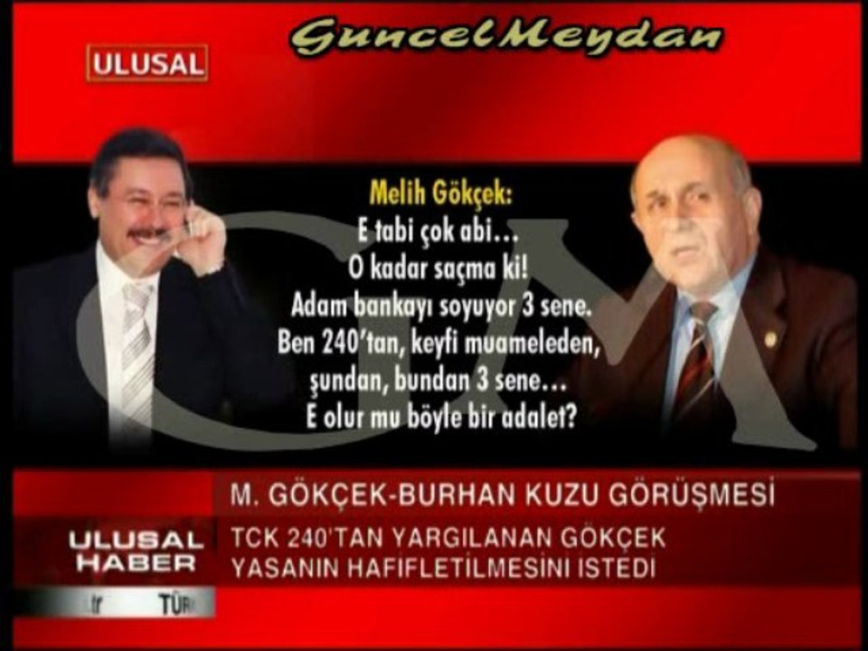 Melih Gökçek - Burhan Kuzu Telefon Görüşmesi! Aydınlık'tan..