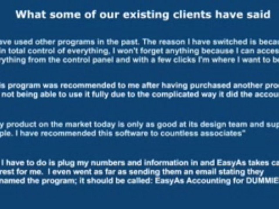 EasyAs Accounting Software - Small Business Bookkeeping