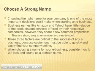Tips to start your own e business