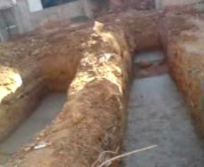 fouille de profondeur de un metre vingts centimetres