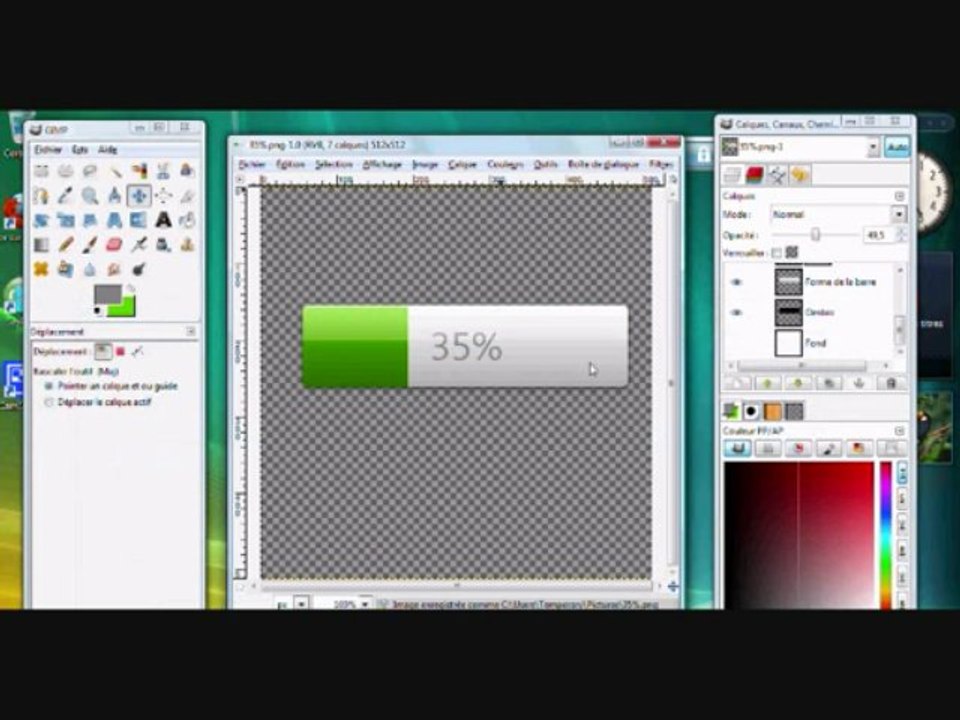 Tuto Gimp: faire une barre de progression