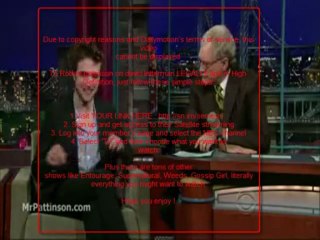 [HD] Robert Pattinson - Late Show with David Letterman