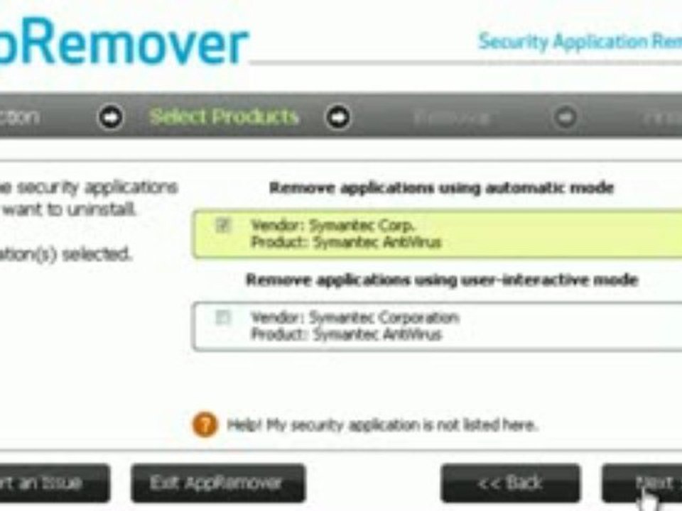 Using AppRemover to Uninstall Symantec Antivirus