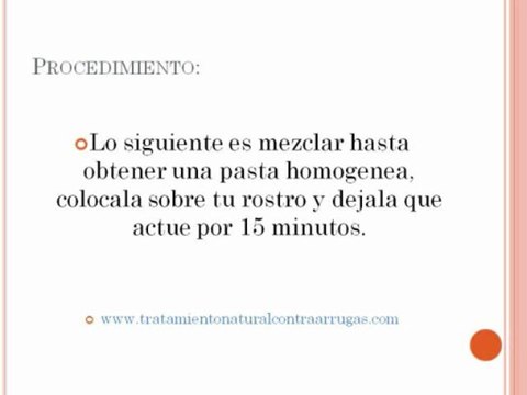 tratamiento natural para arrugas