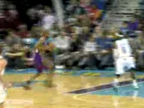 NBA Leandro Barbosa misses the easy layup and the Hornets ar