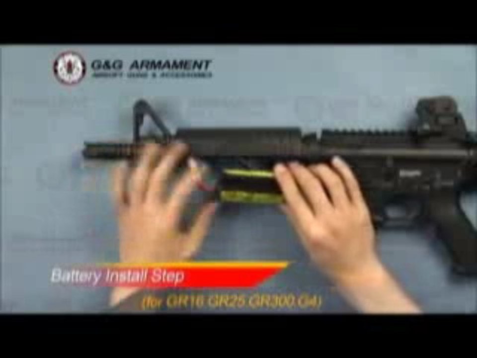 Airsoft AEG G&G GR16 Battery Assembly Installing by AirSplat