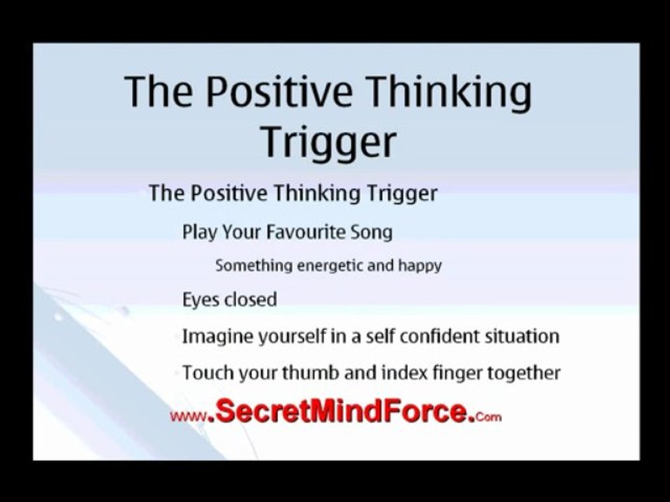 Positive Thinking Trigger To Crush Negative Thoughts