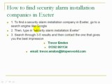 Find Security Alarm Companies in Exeter