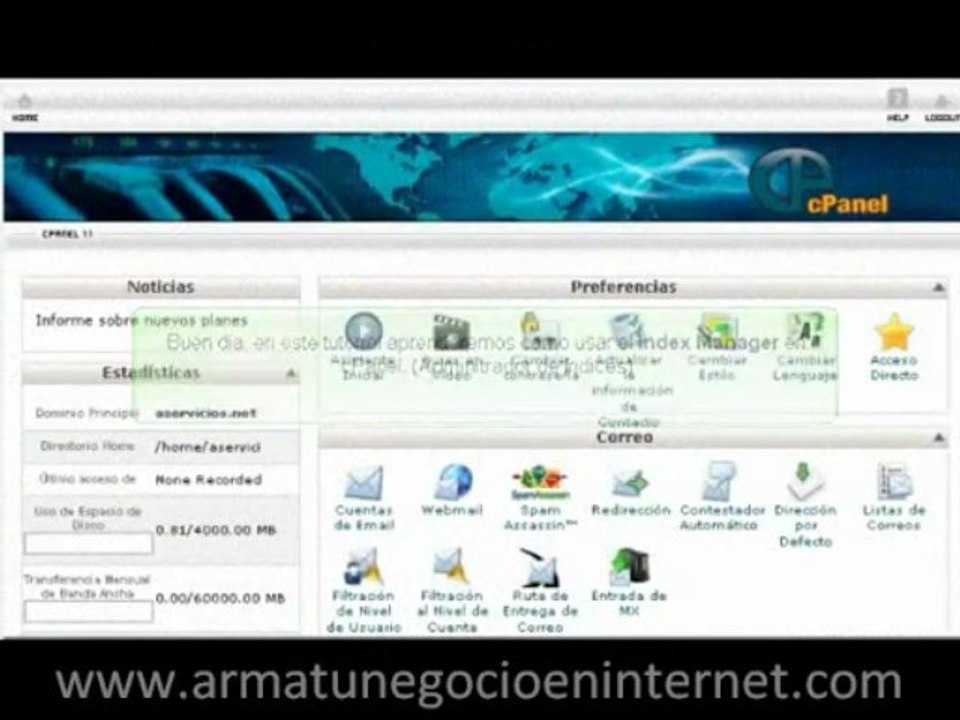 Tutorial Cpanel 2a parte