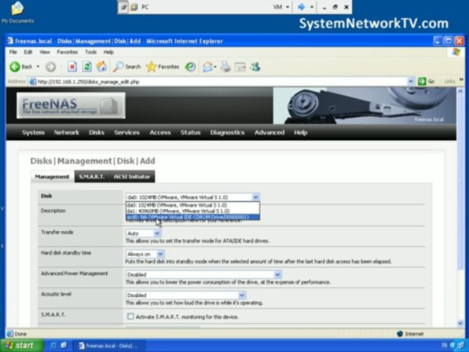 Freenas Installation and ISCSI target configuration