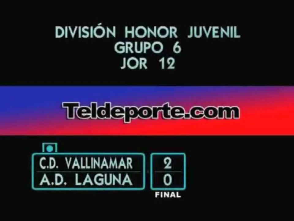 C.DVallinamar 2 -  A.D Laguna 0 Juvenil Div Hon Jor 12