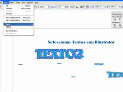 Tutorial Illustrator - Como seleccionar textos