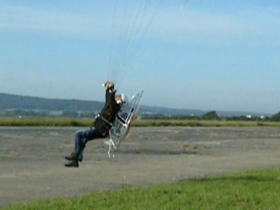Ecole Grand Vol Paramoteur, Paris (95), 1er décollage d'Ali