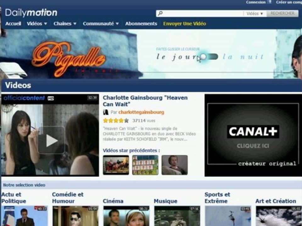 Habillage Canal + Pigalle la nuit