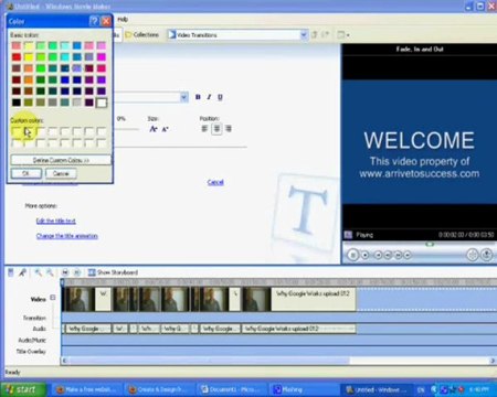 Video Editing using Windows Movie Maker