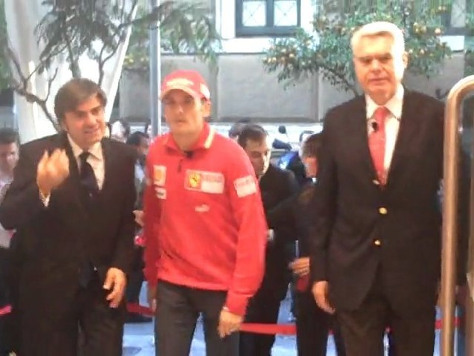 Giancarlo Fisichella at Ferrari's store in Athens