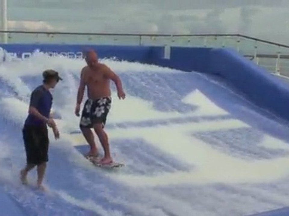 Fun FlowRider Falls On Oasis of the Seas