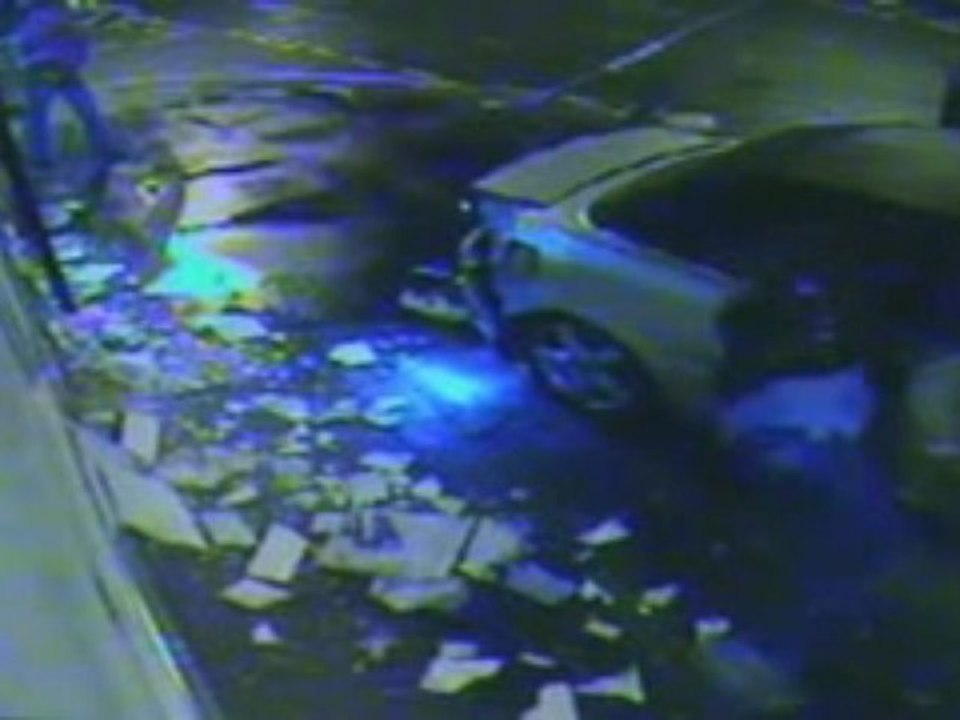 Car Crash Lucky Escape CCTV Manchester Caught Running Away