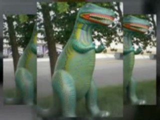 Inflatable Animals - Brachiosaurus & Tyrannosaurus (T-rex)