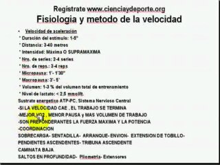 Fisiologia de ejercicio Entrenamiento Deportivo Velocidad 11
