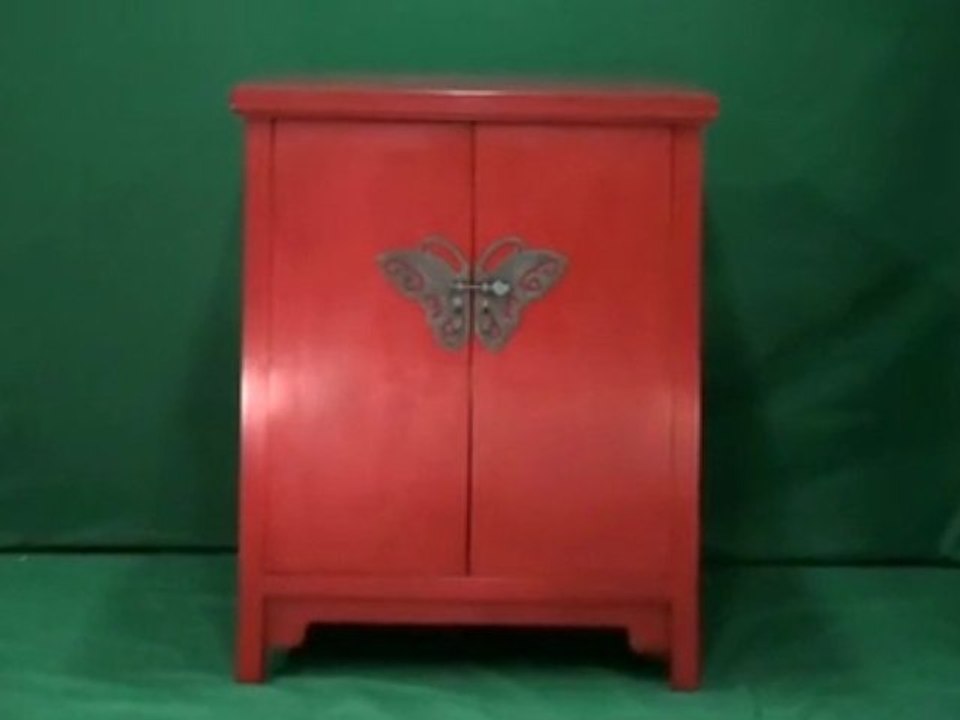 Petite armoire chinoise rouge - CH08AR0010